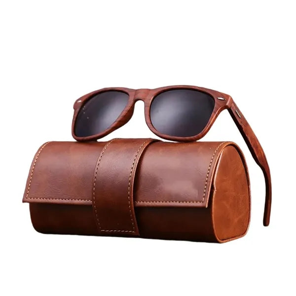 Stylish Glasses Travel Case with Premium Wooden Sunglasses