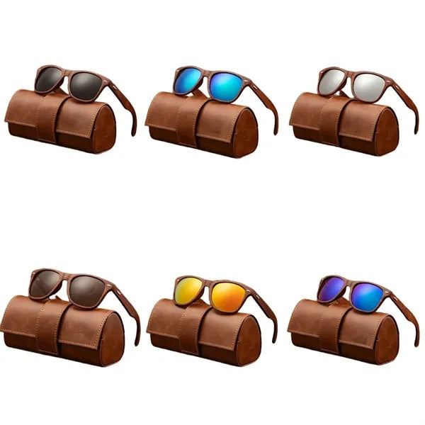 Stylish Glasses Travel Case with Premium Wooden Sunglasses