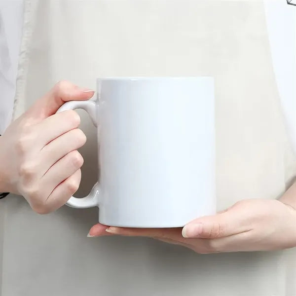 Printed White Mug Elegant Design