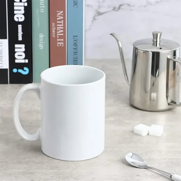 Printed White Mug Elegant Design