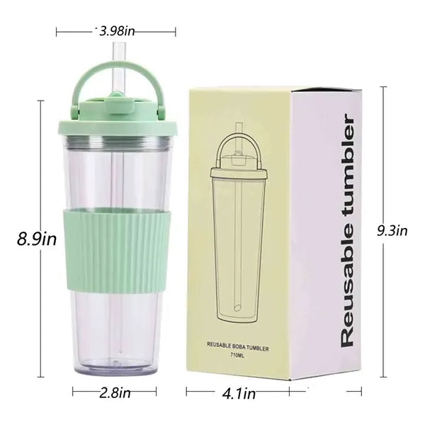 24oz Double Wall Plastic Tumbler Cup