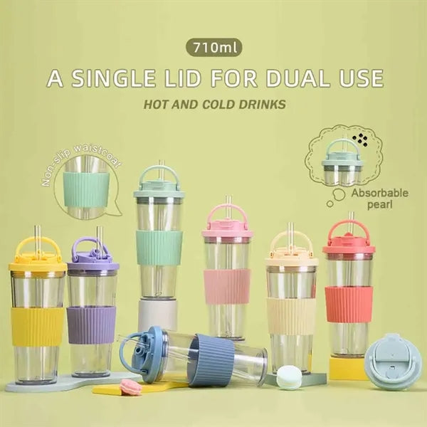 24oz Double Wall Plastic Tumbler Cup