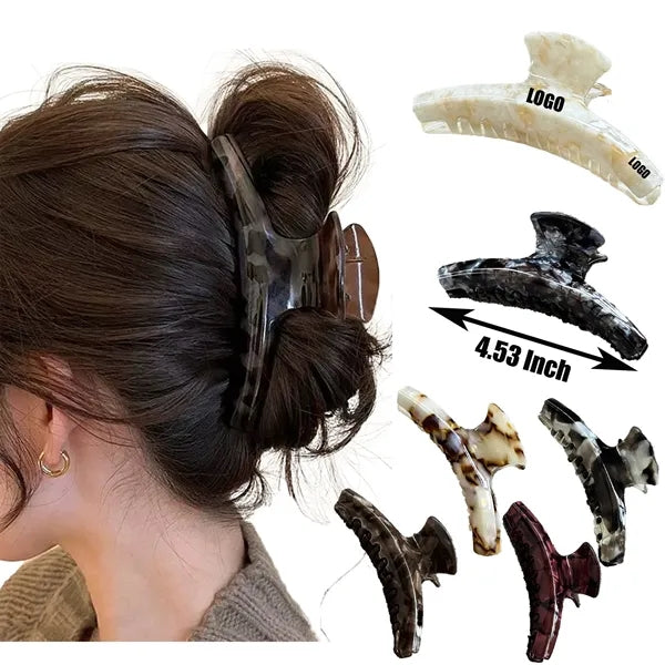 Retro New Women 4.53Inch Large Acetate Hair Clip