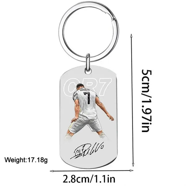 Soccer Player Keychain Personalized Stainless Tag