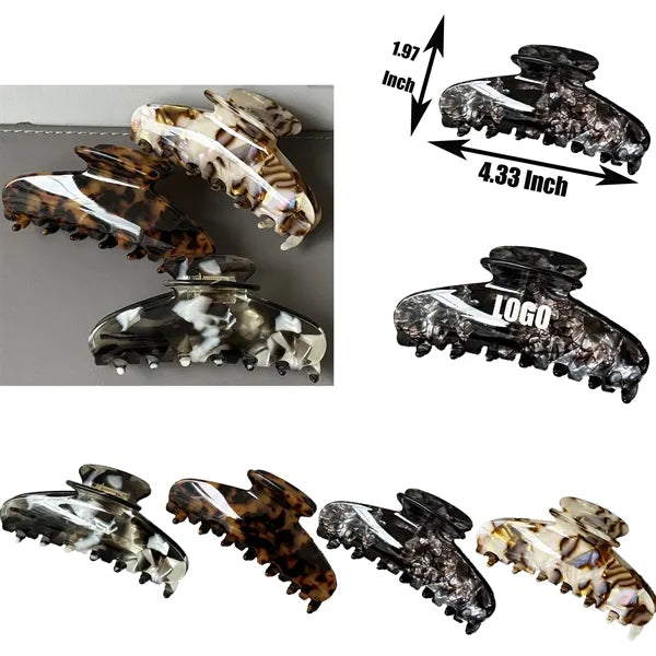 Retro New Women 4.33Inch Large Acetate Hair Clip