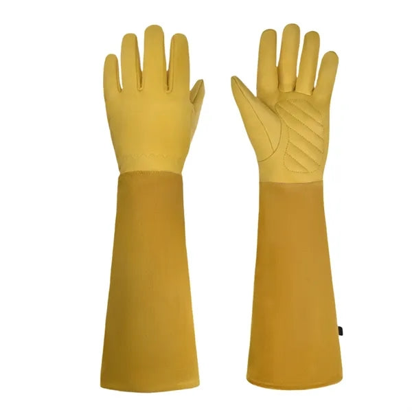 Long-Cuff Cowhide Protective Gloves