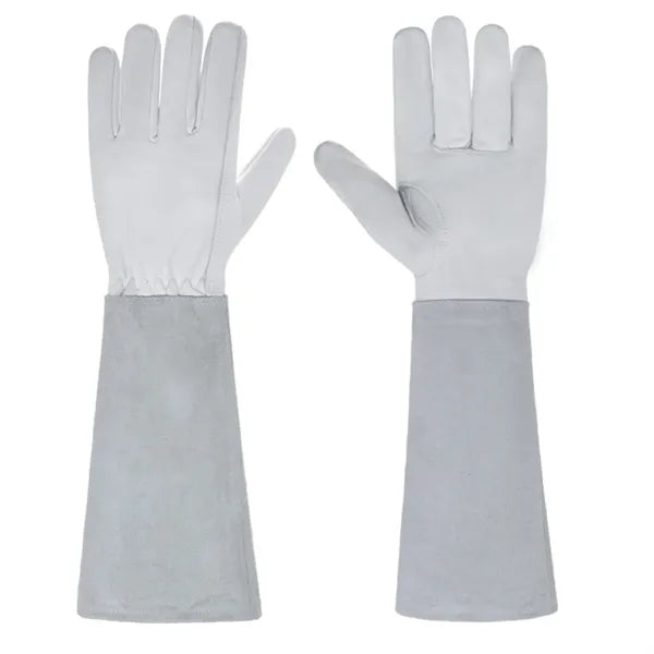 Long-Cuff Cowhide Protective Gloves