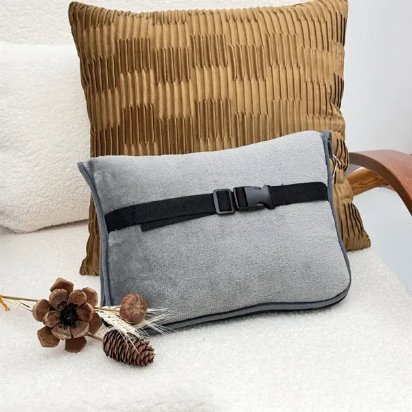 Ultra-Soft Travel Blanket Carry Case Attaches to Luggage