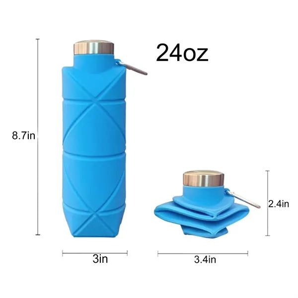 17-Ounce Portable Silicone Folding Water Bottle
