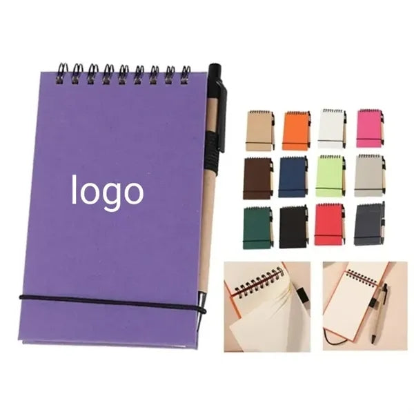 Portable Mini Spiral Notebook with Pen