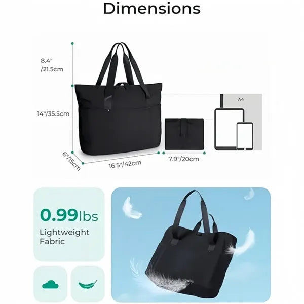 Foldable Nylon Canvas Tote Bag