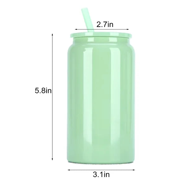 16 Oz Insulated Tumbler With Lid And Straw