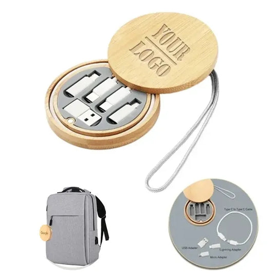 Bamboo Charging Cable Gift Set