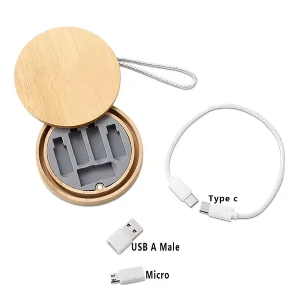 Bamboo Charging Cable Gift Set