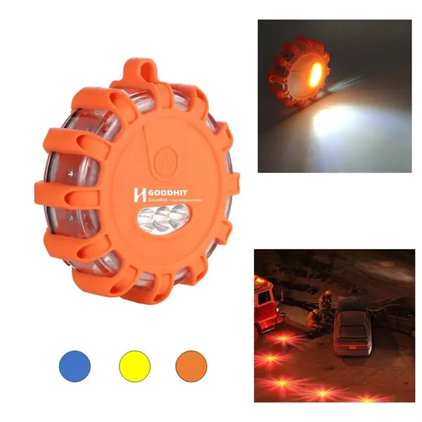 LED Roadside Emergency Flare with Magnetic Base & Hook