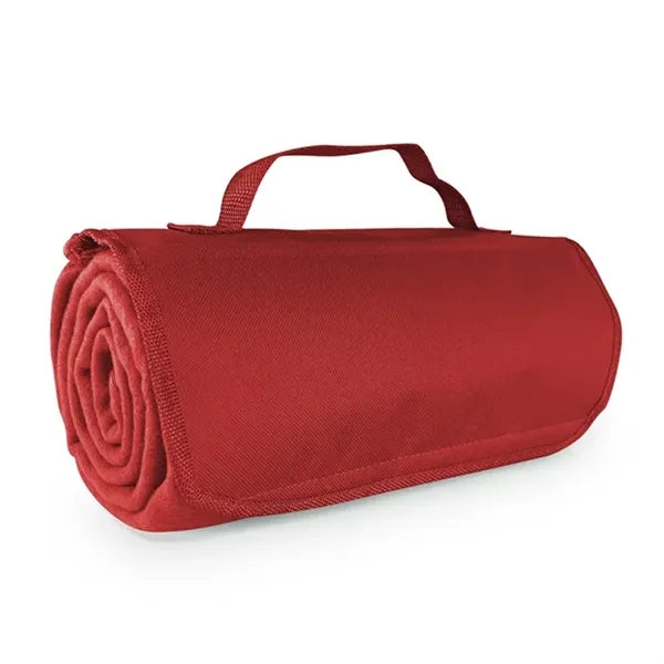 Fleece Roll-Up Blanket With Pocket Flap