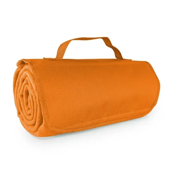 Fleece Roll-Up Blanket With Pocket Flap