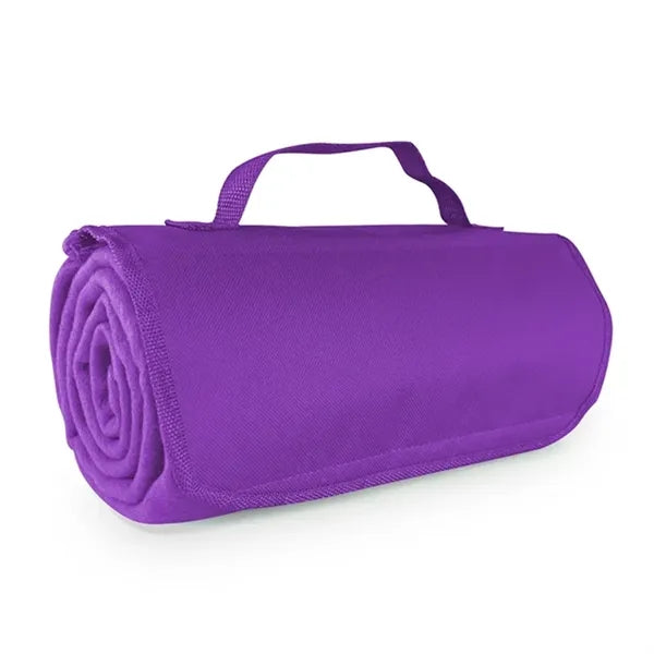 Fleece Roll-Up Blanket With Pocket Flap