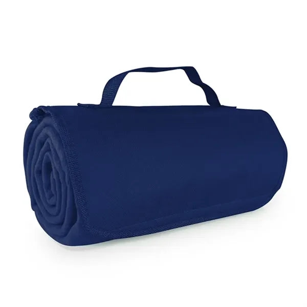 Fleece Roll-Up Blanket With Pocket Flap