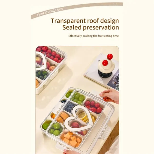 Picnic Beach Divided Serving Tray Snackle Box Container