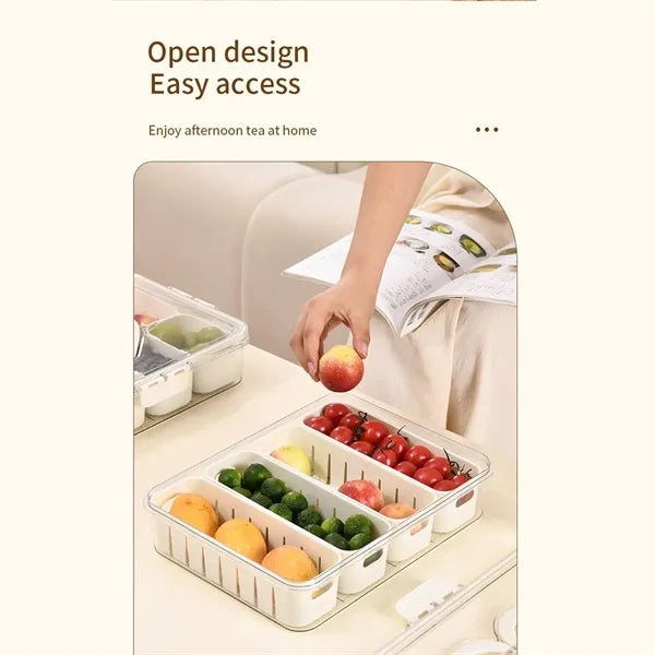 Picnic Beach Divided Serving Tray Snackle Box Container