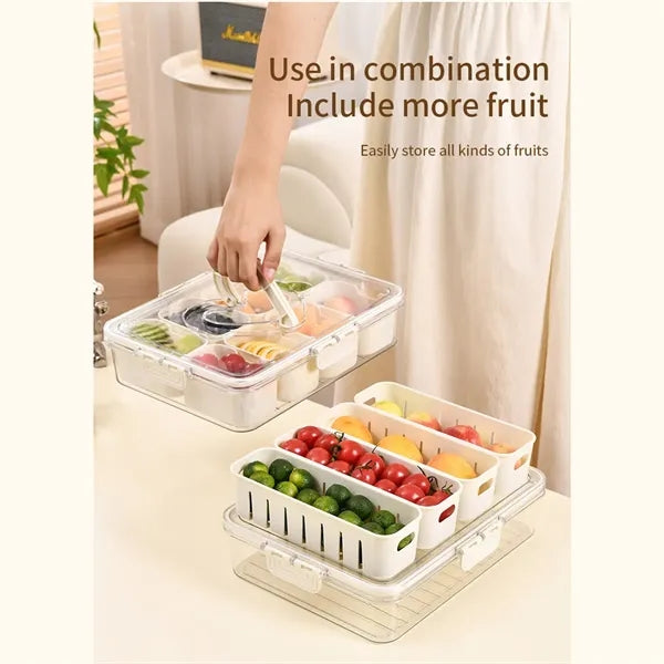 Picnic Beach Divided Serving Tray Snackle Box Container