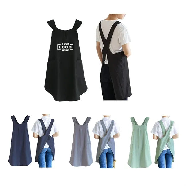 Eco Linen Apron with Pockets - Great for Chefs & Crafters
