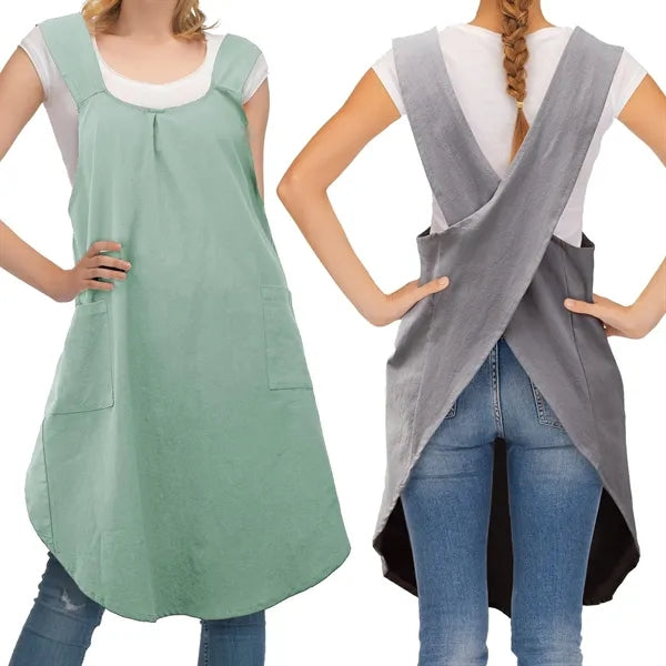 Eco Linen Apron with Pockets - Great for Chefs & Crafters