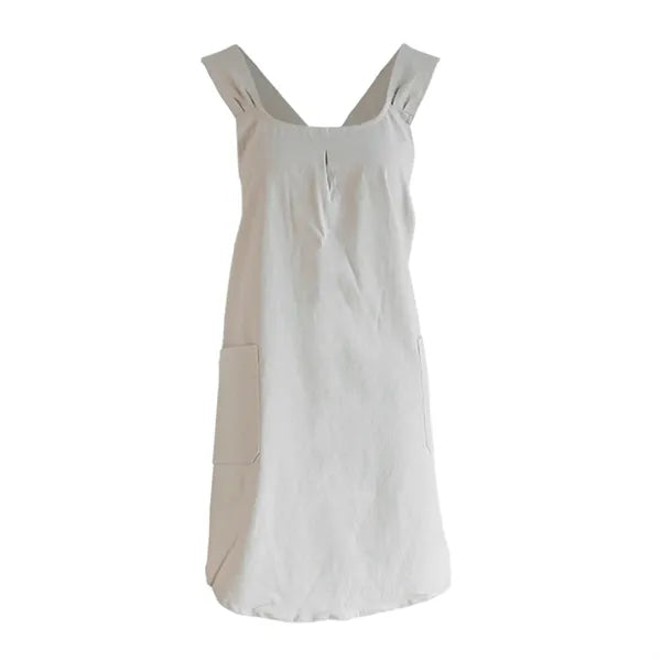 Eco Linen Apron with Pockets - Great for Chefs & Crafters