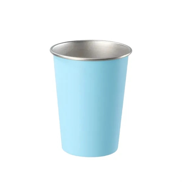 12oz Stainless Steel Cups Stackable Metal Drinking Glasses