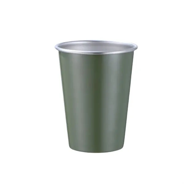 12oz Stainless Steel Cups Stackable Metal Drinking Glasses