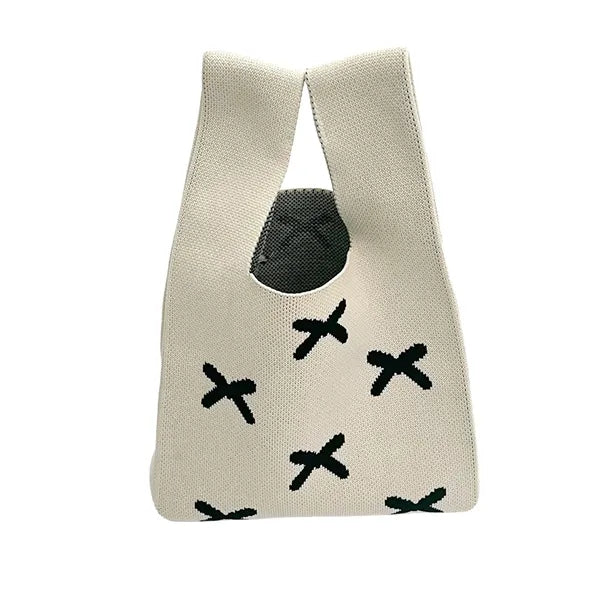 Jacquard Knit Tote Bag