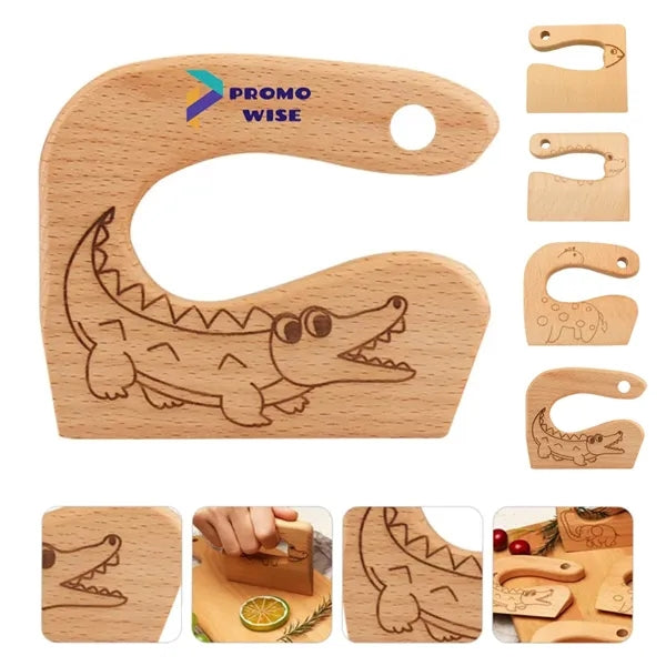 Wooden Children'S Kitchen Seamless Blade Cartoon Toy Knife