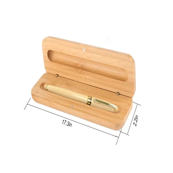 Eco-Friendly Sleek Elegant Bamboo Pen with Gift Box