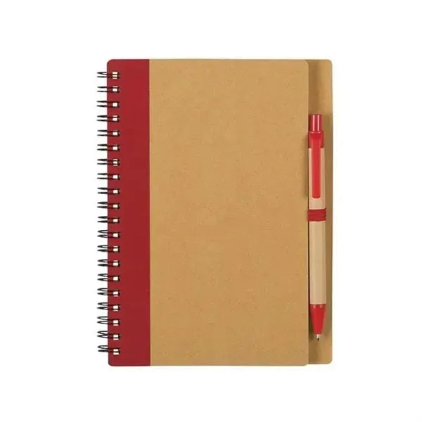 Office Writing Pad Eco-Friendly Spiral Notebook and Pen Set