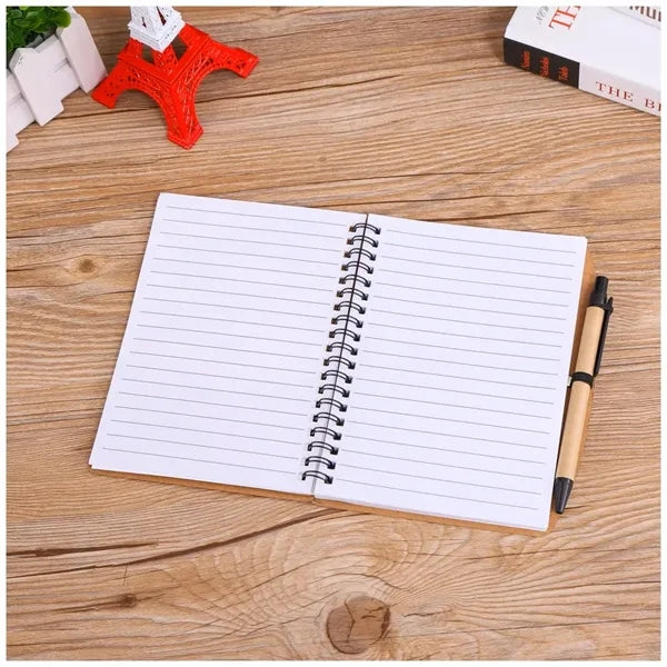 Office Writing Pad Eco-Friendly Spiral Notebook and Pen Set
