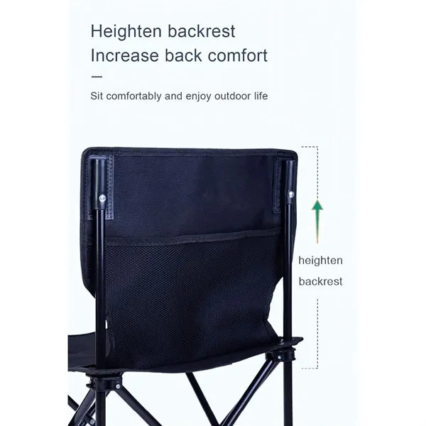 High-Backrest Multi-Storage Outdoor Portable Fishing Chair