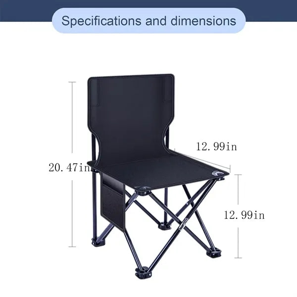 High-Backrest Multi-Storage Outdoor Portable Fishing Chair