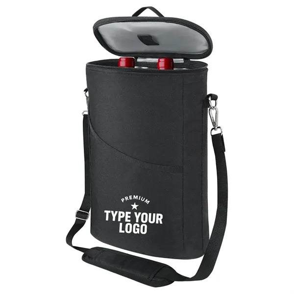 2 Bottle Wine Cooler Bag Leakproof Insulated Tote