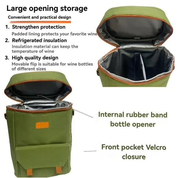 Insulated Wine Cooler Bag Carrier Gift