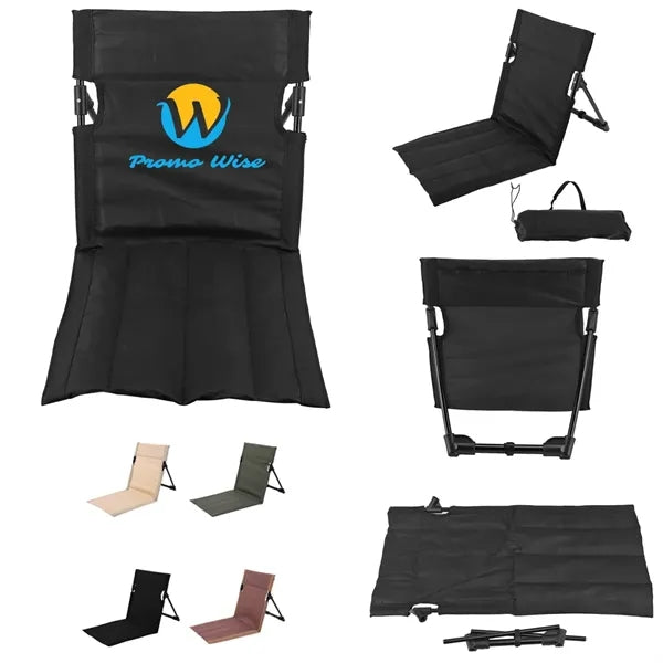 Folding Ground-Hugging Outdoor Chair With V-Shaped Design