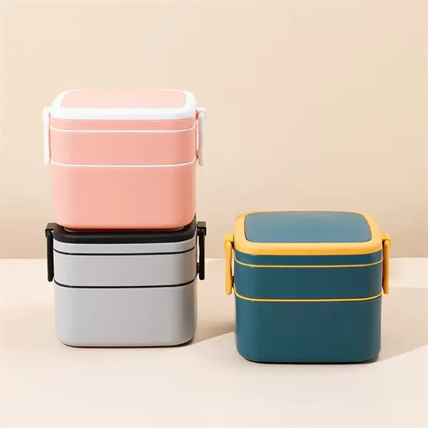 Stackable Lunch Box Utensils Leakproof Bento Container