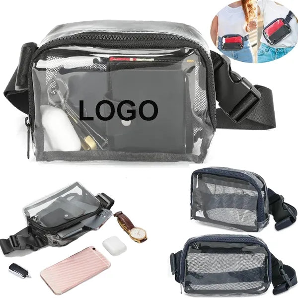 PVC Transparent Fanny Pack With Adjustable Strap