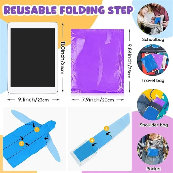 Non-disposable EVA Rain Poncho Raincoats for Kids