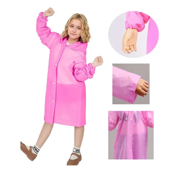Non-disposable EVA Rain Poncho Raincoats for Kids