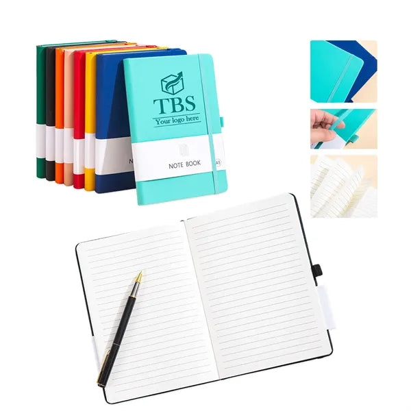 Hardcover A5 Notebook with Debossed or Full Color Print