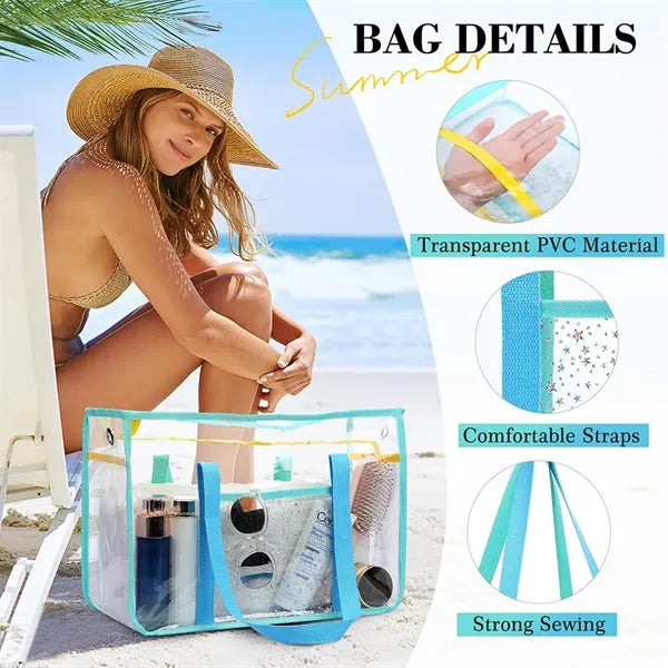 Transparent PVC Beach Tote Bag