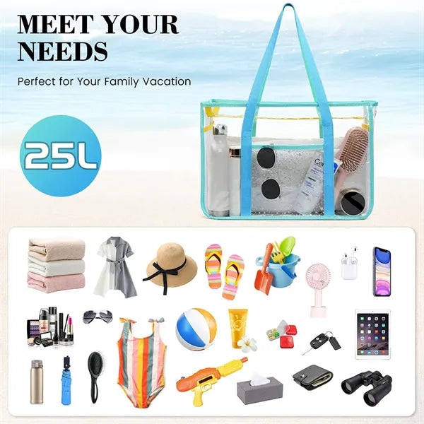 Transparent PVC Beach Tote Bag