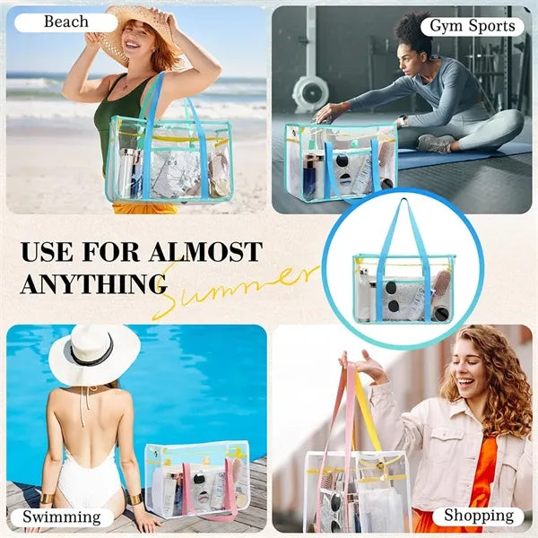 Transparent PVC Beach Tote Bag