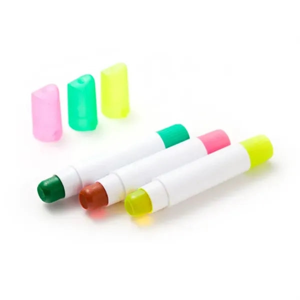 3 Colors Gel Wax Solid Highlighter Pen Set with Box